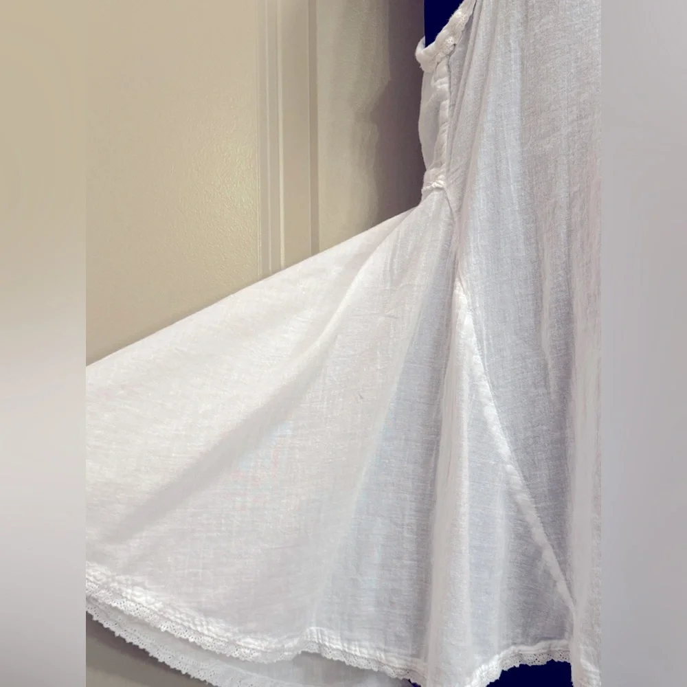 Anthropologie Odille White Cotton Flowy Top size S - Picture 6 of 13